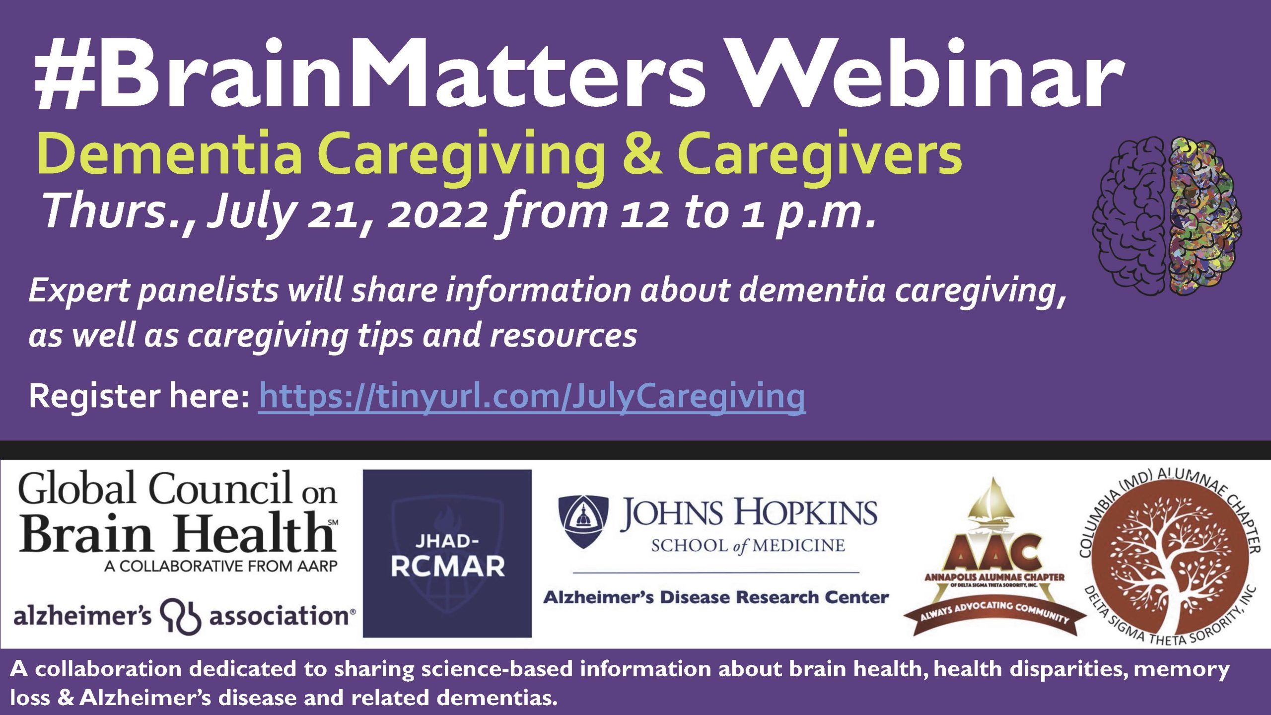 COAH All-Stars Join #BrainMatters’ “Dementia Caregiving & Caregivers” Webinar on 7/21 at Noon